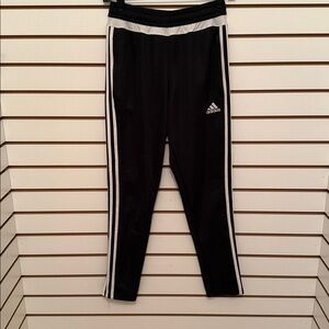 Adidas Black Joggers with White Accents